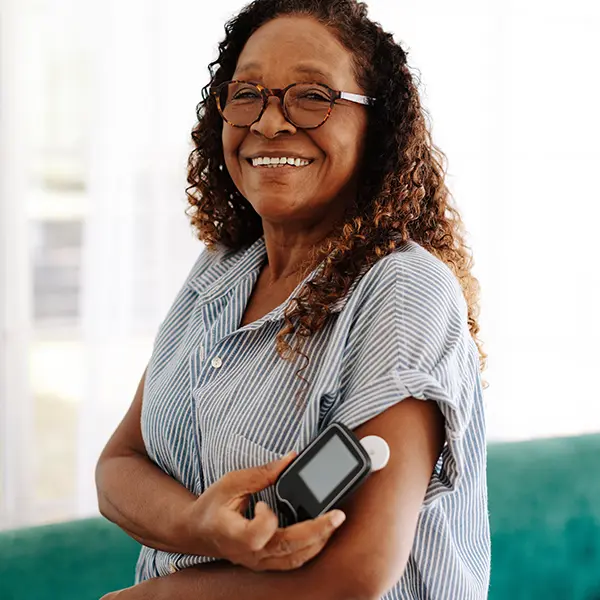 smiling diabetic woman